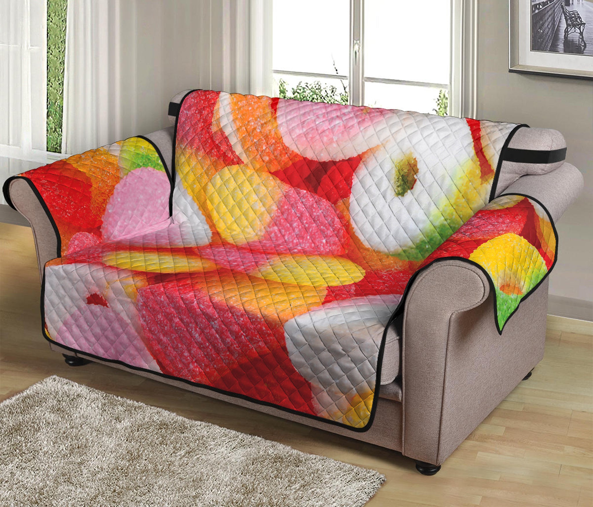 Sweet Gummy Print Loveseat Protector