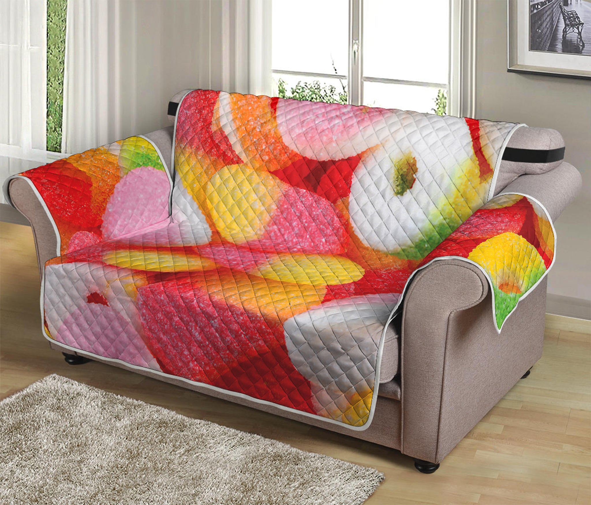 Sweet Gummy Print Loveseat Protector