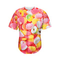 Sweet Gummy Print Men's Baseball Jersey