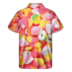 Sweet Gummy Print Men's Short Sleeve Shirt