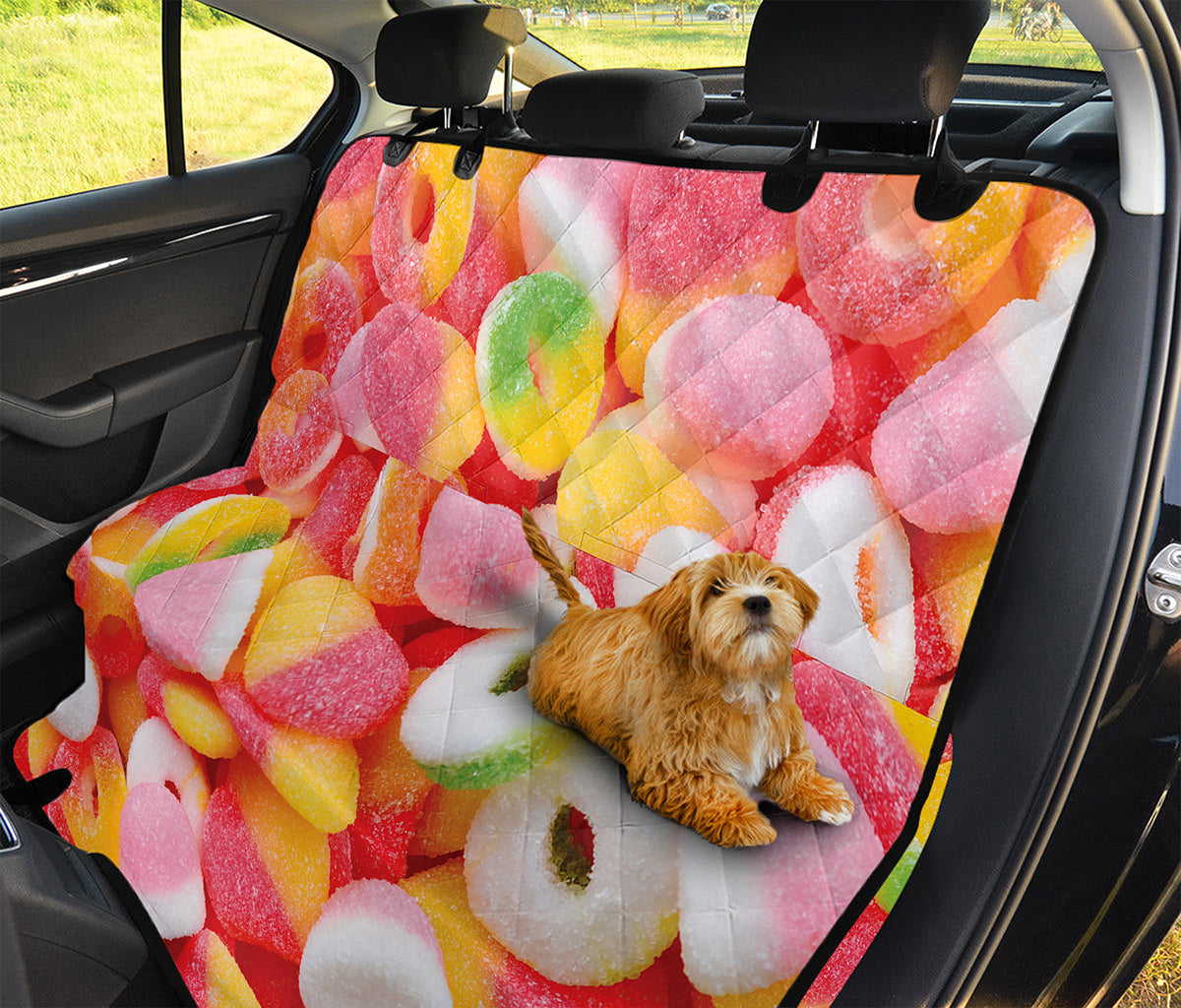 Sweet Gummy Print Pet Car Back Seat Cover