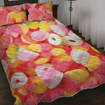 Sweet Gummy Print Quilt Bed Set