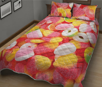 Sweet Gummy Print Quilt Bed Set