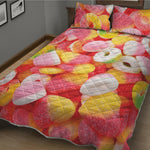 Sweet Gummy Print Quilt Bed Set