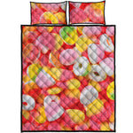 Sweet Gummy Print Quilt Bed Set