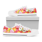 Sweet Gummy Print White Low Top Shoes