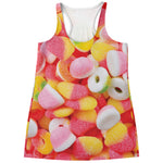 Sweet Gummy Print Women's Racerback Tank Top