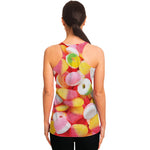 Sweet Gummy Print Women's Racerback Tank Top