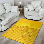 Sweet Honey Bee Hive Print Area Rug