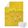 Sweet Honey Bee Hive Print Blanket