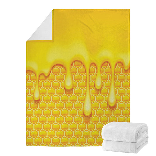 Sweet Honey Bee Hive Print Blanket