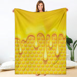 Sweet Honey Bee Hive Print Blanket