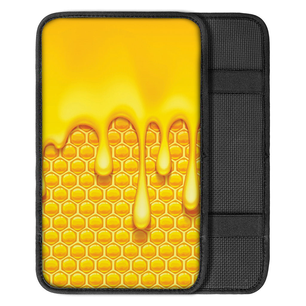 Sweet Honey Bee Hive Print Car Center Console Cover