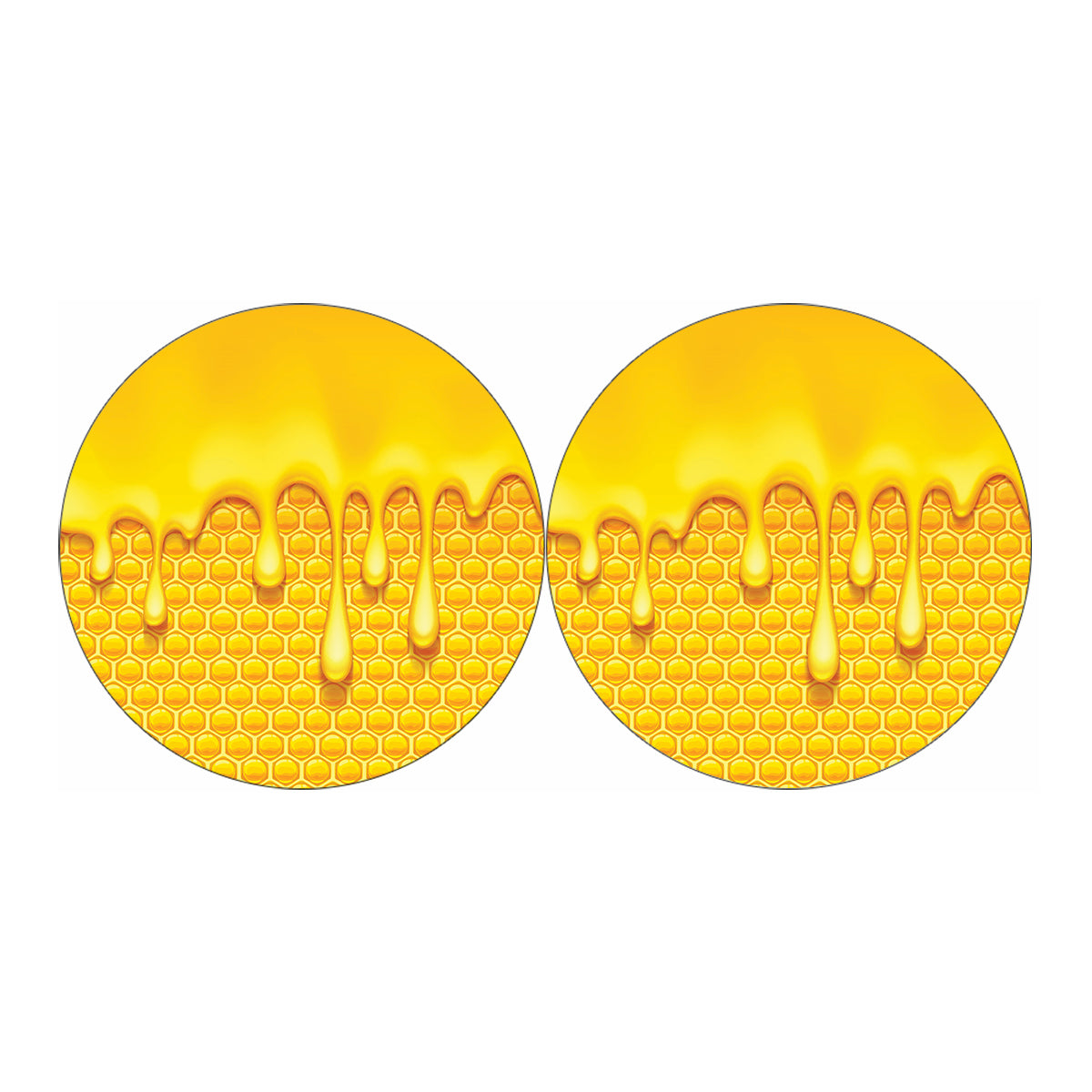 Sweet Honey Bee Hive Print Car Coasters