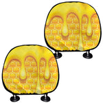 Sweet Honey Bee Hive Print Car Headrest Covers