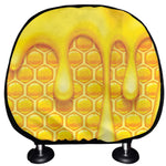 Sweet Honey Bee Hive Print Car Headrest Covers