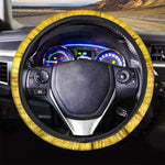 Sweet Honey Bee Hive Print Car Steering Wheel Cover