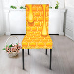 Sweet Honey Bee Hive Print Dining Chair Slipcover