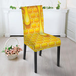 Sweet Honey Bee Hive Print Dining Chair Slipcover