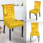 Sweet Honey Bee Hive Print Dining Chair Slipcover