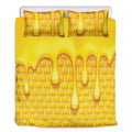 Sweet Honey Bee Hive Print Duvet Cover Bedding Set