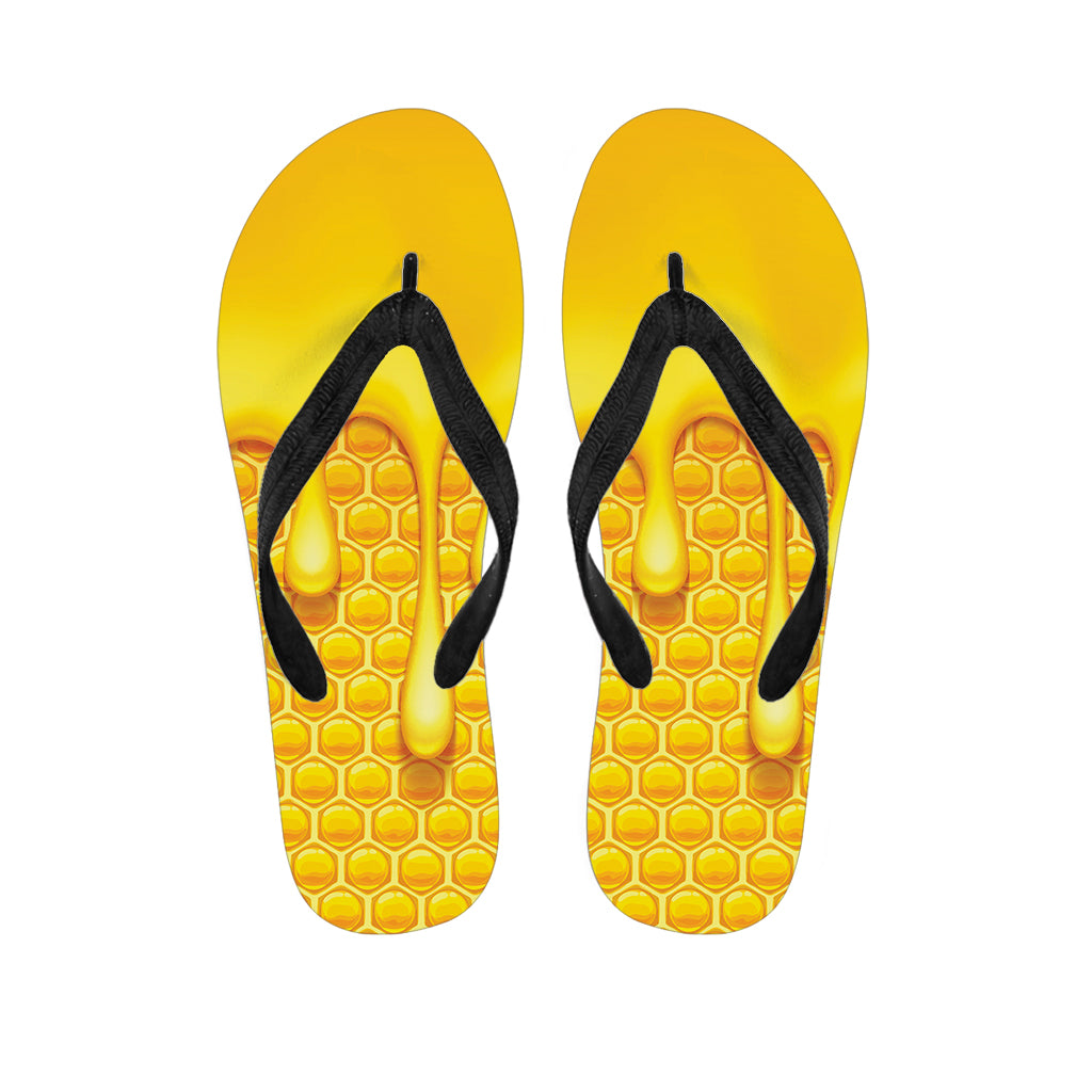 Sweet Honey Bee Hive Print Flip Flops