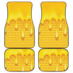 Sweet Honey Bee Hive Print Front and Back Car Floor Mats