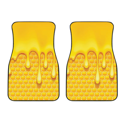 Sweet Honey Bee Hive Print Front Car Floor Mats