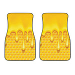 Sweet Honey Bee Hive Print Front Car Floor Mats