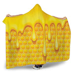 Sweet Honey Bee Hive Print Hooded Blanket