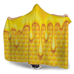 Sweet Honey Bee Hive Print Hooded Blanket