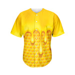 Sweet Honey Bee Hive Print Men's Baseball Jersey