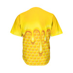 Sweet Honey Bee Hive Print Men's Baseball Jersey