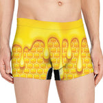 Sweet Honey Bee Hive Print Men's Boxer Briefs