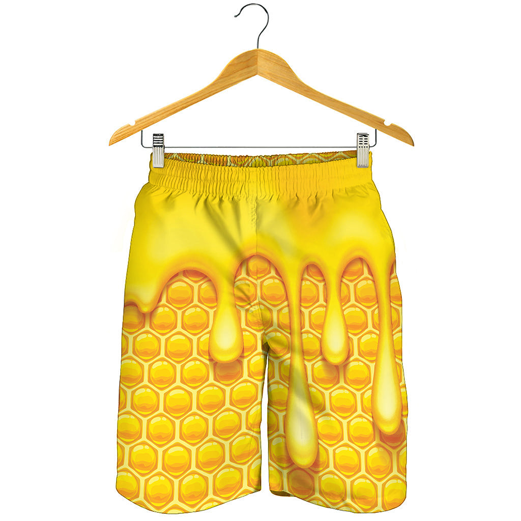 Sweet Honey Bee Hive Print Men's Shorts