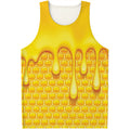 Sweet Honey Bee Hive Print Men's Tank Top