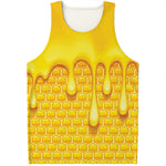 Sweet Honey Bee Hive Print Men's Tank Top