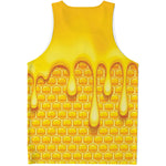 Sweet Honey Bee Hive Print Men's Tank Top