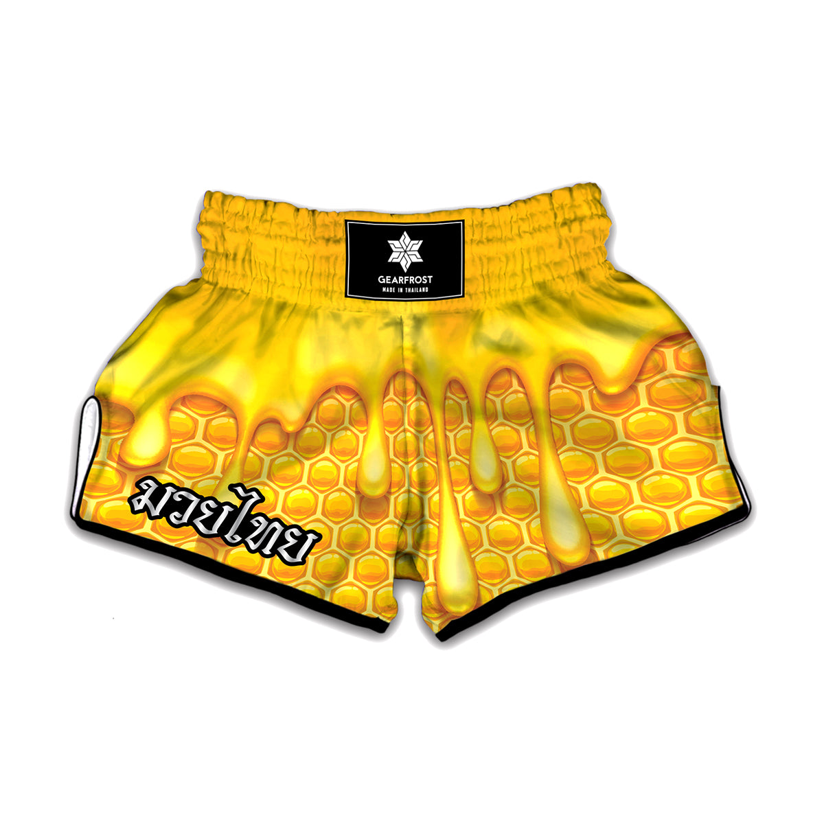 Sweet Honey Bee Hive Print Muay Thai Boxing Shorts