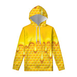 Sweet Honey Bee Hive Print Pullover Hoodie