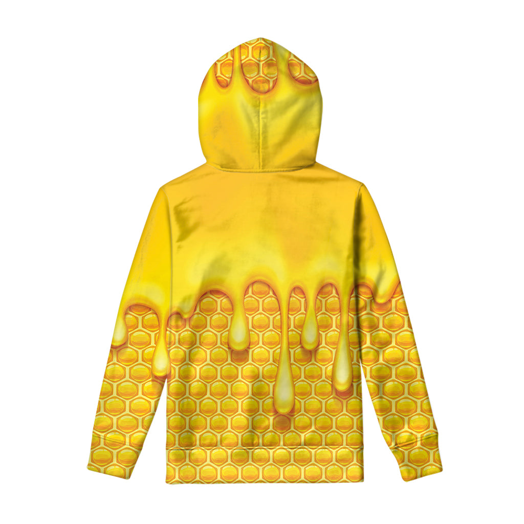 Sweet Honey Bee Hive Print Pullover Hoodie