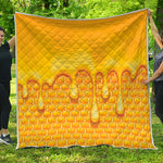 Sweet Honey Bee Hive Print Quilt