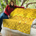 Sweet Honey Bee Hive Print Quilt