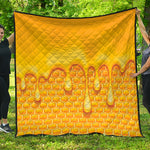 Sweet Honey Bee Hive Print Quilt