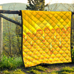Sweet Honey Bee Hive Print Quilt