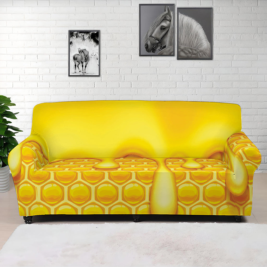 Sweet Honey Bee Hive Print Sofa Cover