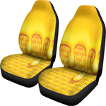 Sweet Honey Bee Hive Print Universal Fit Car Seat Covers