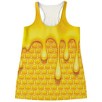 Sweet Honey Bee Hive Print Women's Racerback Tank Top