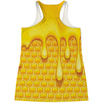 Sweet Honey Bee Hive Print Women's Racerback Tank Top