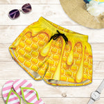 Sweet Honey Bee Hive Print Women's Shorts